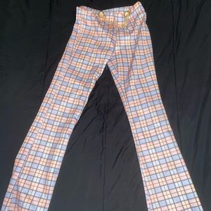 Fashion Nova plaid flare pants